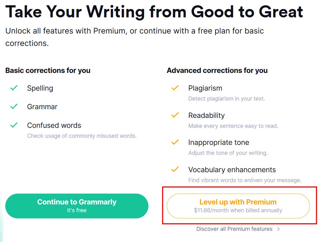 Grammarly Premium Review of prices