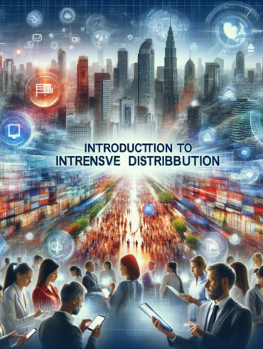 Dynamic collage representing the essence of intensive marketing in a modern setting with digital connectivity and urban landscapes.