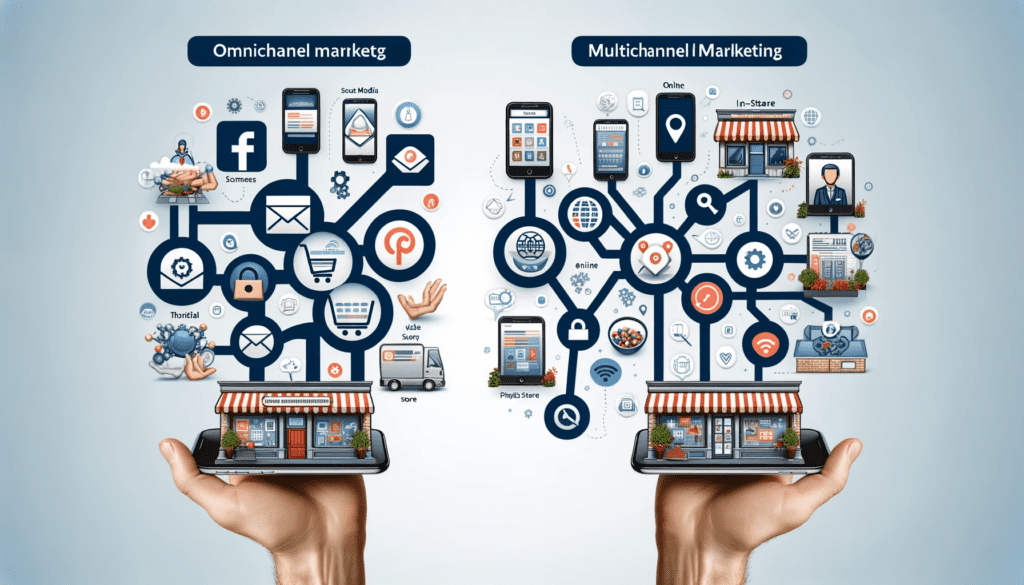 he differences between omnichannel and multichannel marketing. 