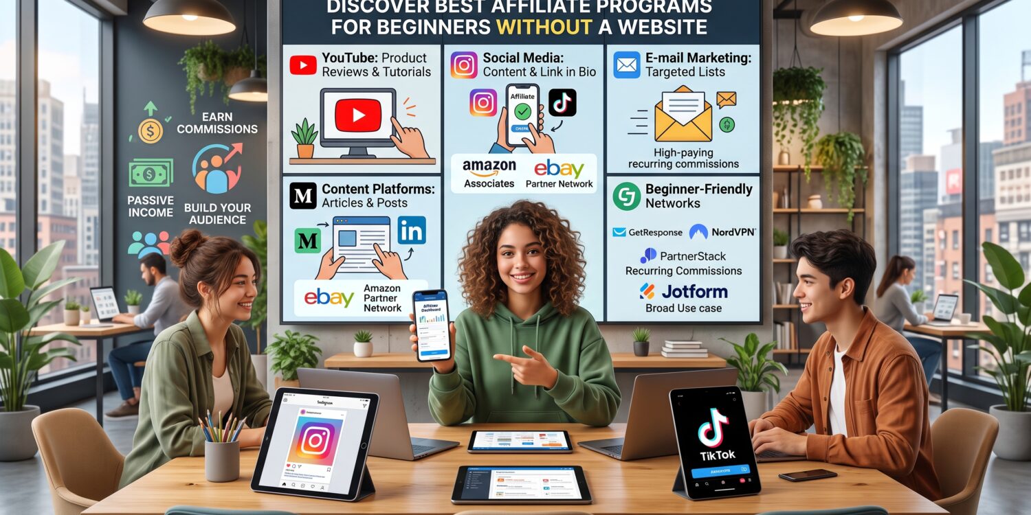 Discover Best Affiliate Programs for Beginners Without a Website