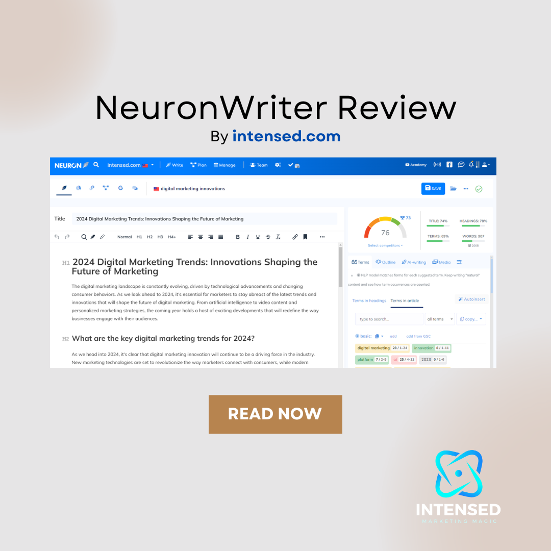 neuronwriter review by intensed